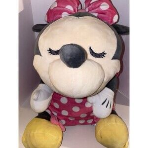 Disney Sleeping Minnie Mouse Large 24" Plush Pink Pillow Cuddleez